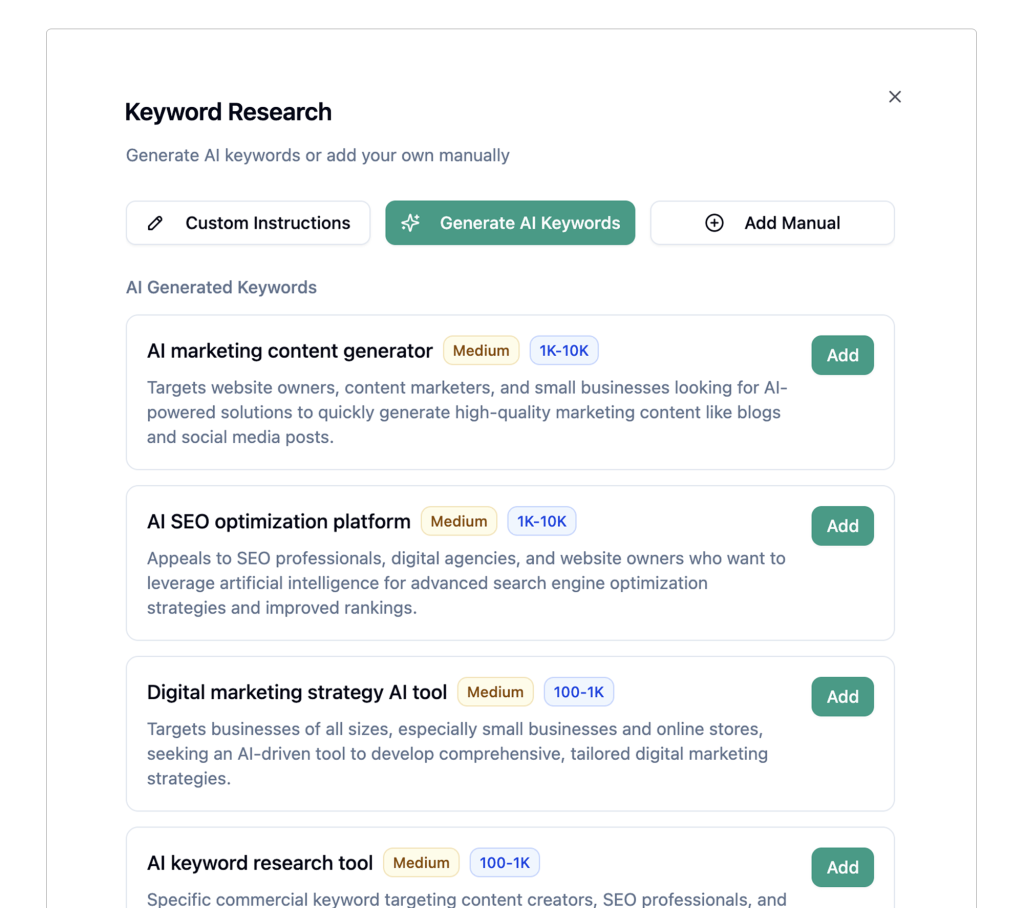 keyword research ai