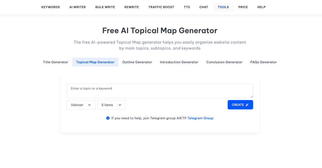 Free Topical Map Generator Test 5