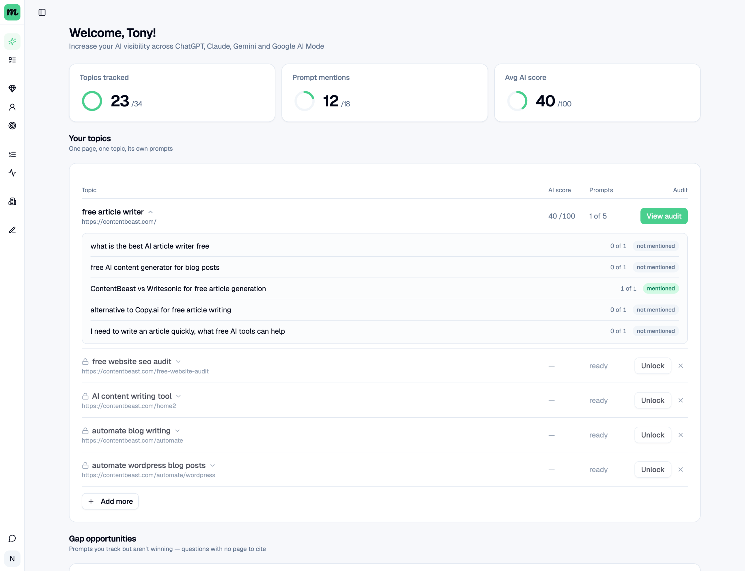 Free AI Search Tracking